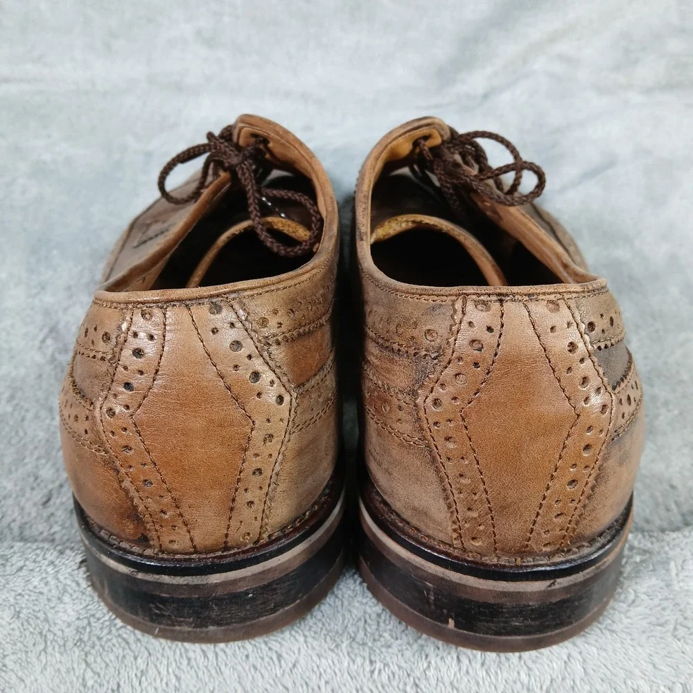 Polo Ralph Lauren Moseley Shoes Mens 10.5D Brown Leather Oxford Dress - Picture 2 of 9